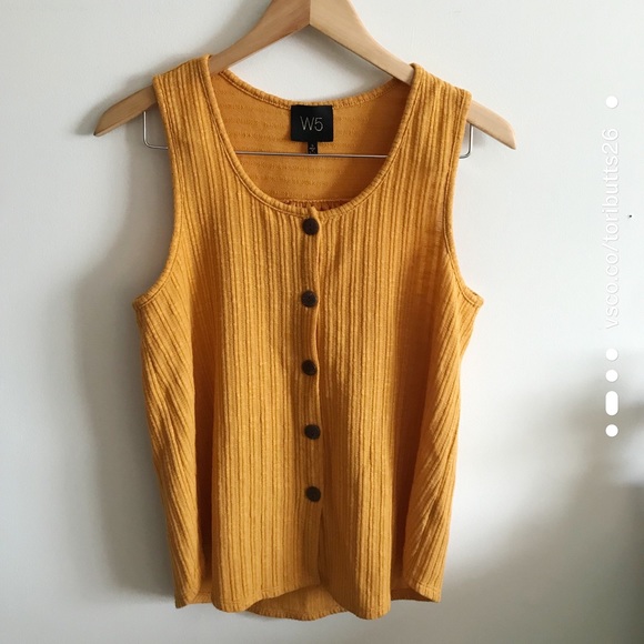 W5 Tops - W5 mustard yellow tank top